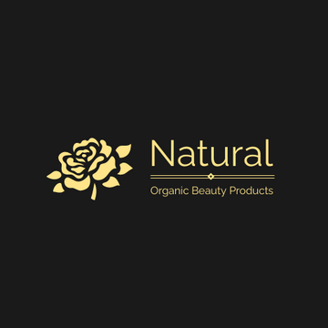 Editable logos template:Golden Floral Logo Created For Elegant Organic Beauty Company