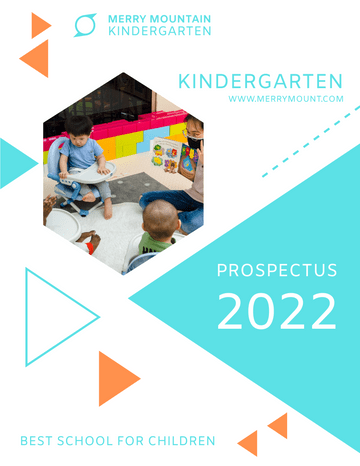 Prospectuses template: Merry Mount Kindergarten Prospectus (Created by Visual Paradigm Online's Prospectuses maker)