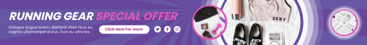 Banner Ad template: Running Gear Special Offer Banner Ad (Created by Visual Paradigm Online's Banner Ad maker)
