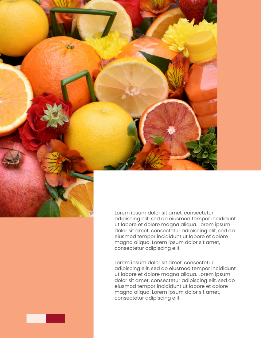 产品目录 模板。Fruits Catalog (由 Visual Paradigm Online 的产品目录软件制作)