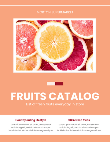 Catalog template: Fruits Catalog (Created by InfoART's  marker)