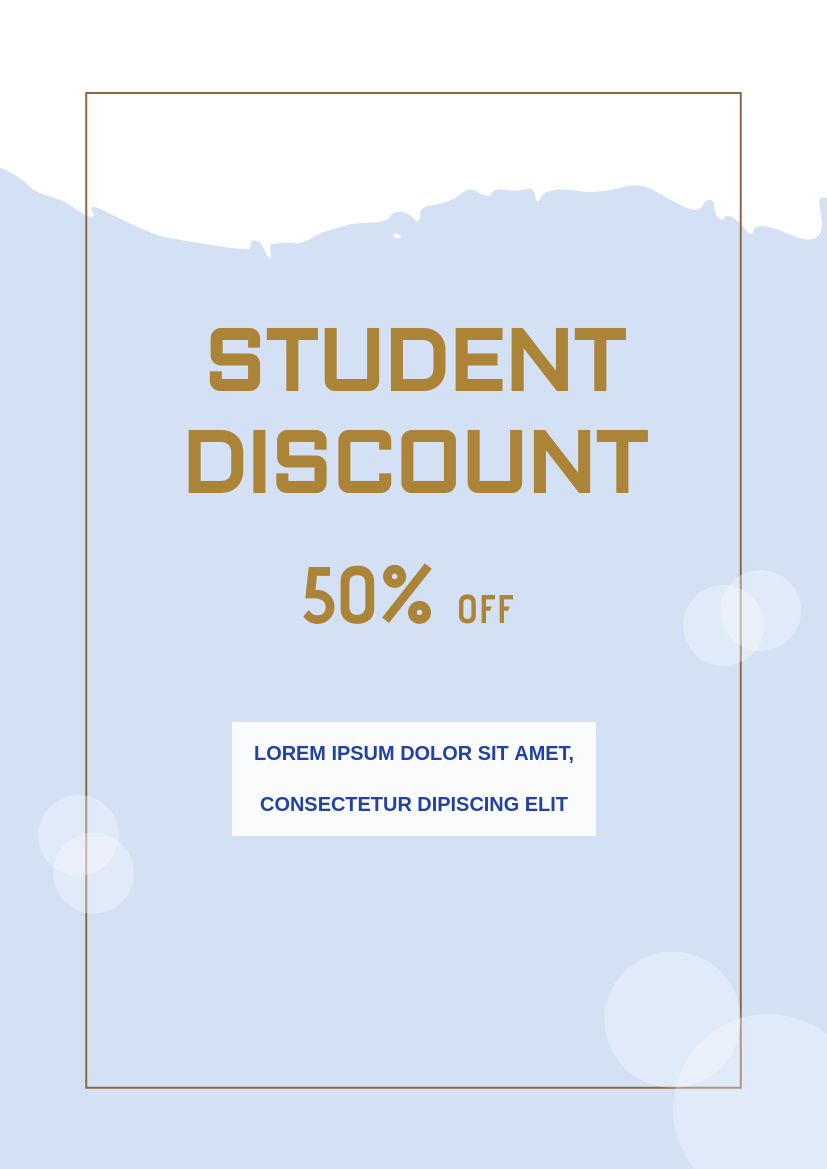 Flyer template: Student Discount Flyer (Created by InfoART's Flyer maker)