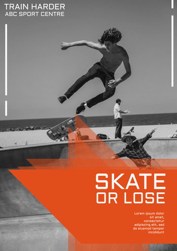 Poster template: Skateboard  Training Course Poster (Created by Visual Paradigm Online's Poster maker)