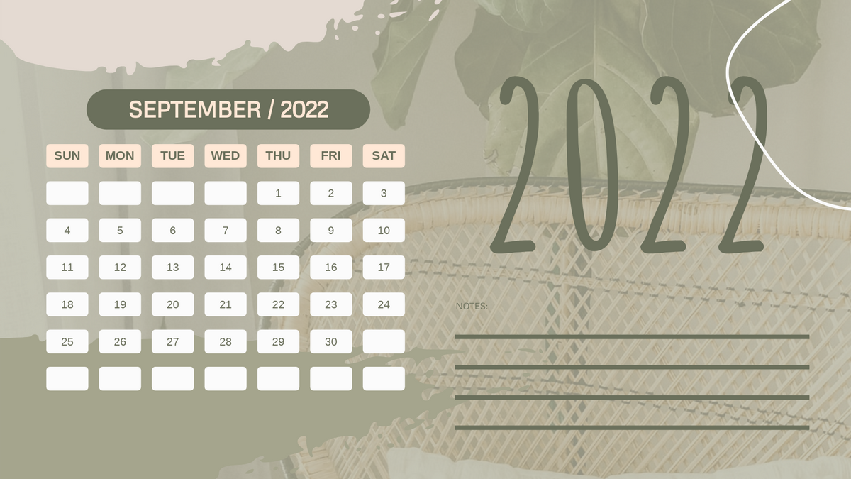 Minimal BOHO Calendar