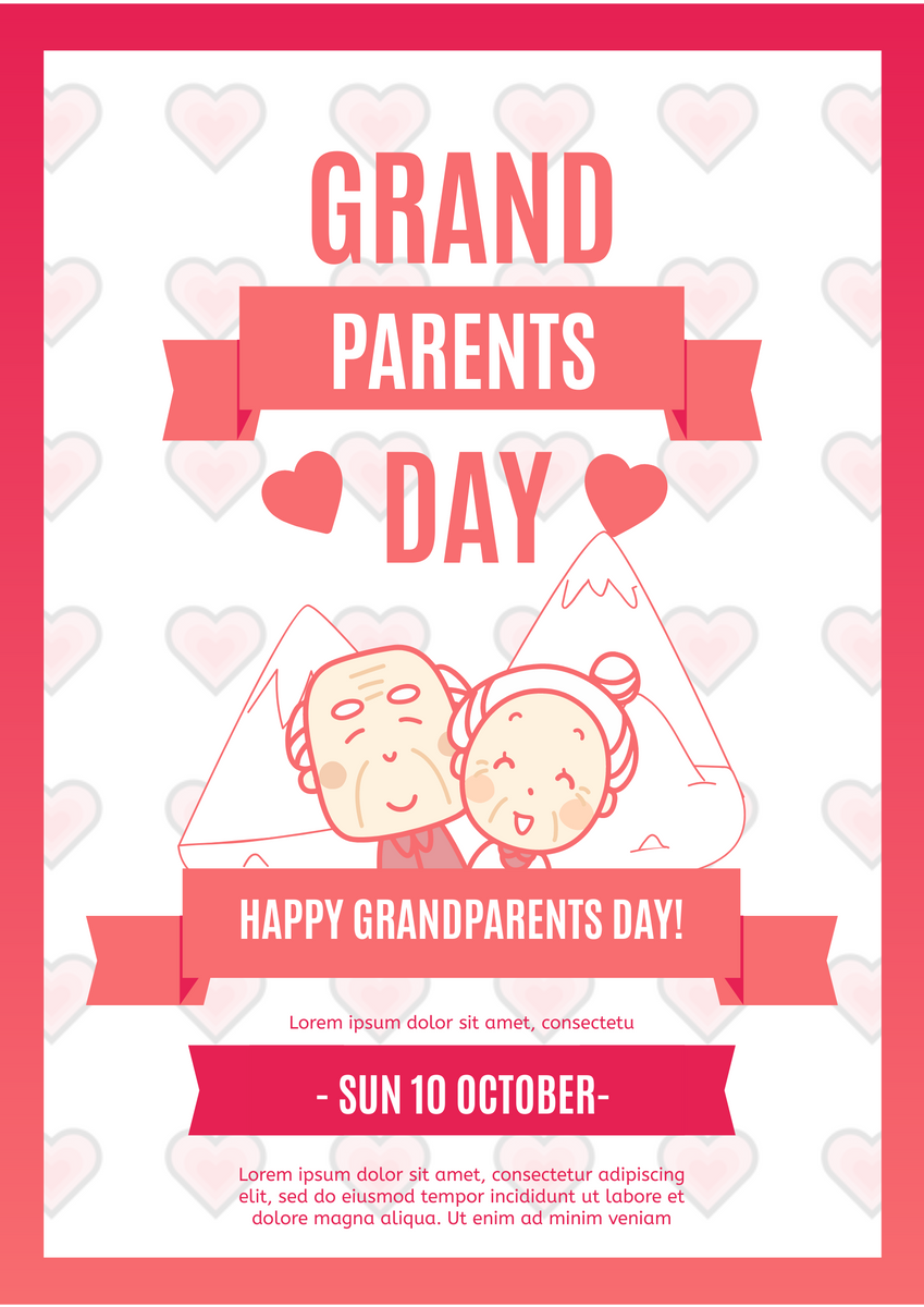 Poster template: Grandparents Day Heart Poster (Created by Visual Paradigm Online's Poster maker)
