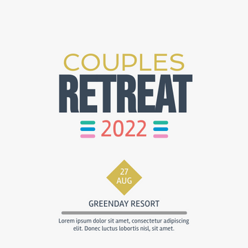Invitation template: Couples Retreat (Created by Visual Paradigm Online's Invitation maker)