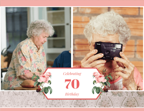 慶祝活動照相簿 template: Celebrating 70 Birthday Celebration Photo Book (Created by InfoART's 慶祝活動照相簿 marker)