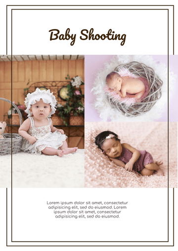 Flyer template: Baby Photo Shooting Flyer (Created by Visual Paradigm Online's Flyer maker)