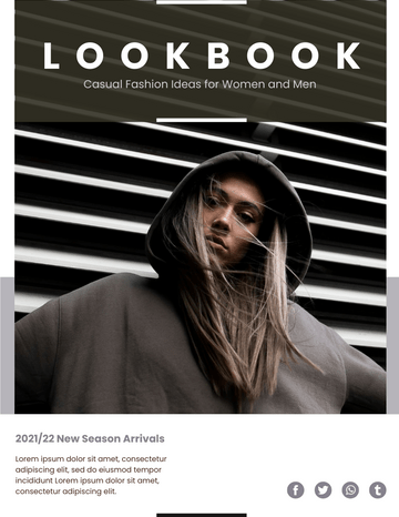 Lookbook 模板。Casual Fashion Lookbook (由 Visual Paradigm Online 的Lookbook软件制作)