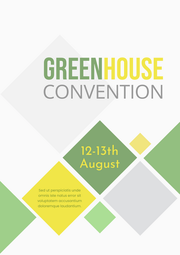 Flyer template: Greenhouse Convention Flyer (Created by Visual Paradigm Online's Flyer maker)