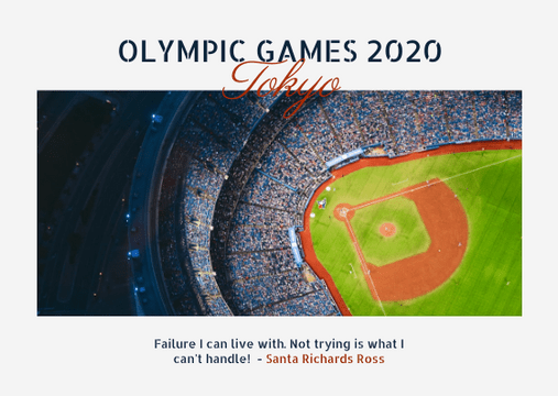 Postcard template: Tokyo Olympics Games 2021 Postcard (Created by InfoART's  marker)