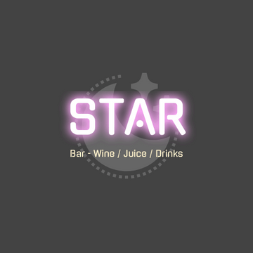 Logo template: Bright Logo Generated For Bar With Decorations Of Star And Moon (Created by Visual Paradigm Online's Logo maker)