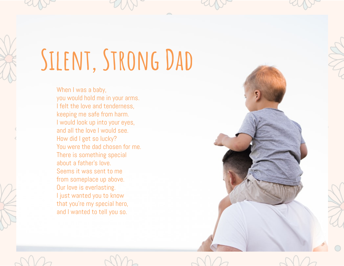 慶祝活動照相簿 模板。 Father Day Celebration Photo Book With Quotes (由 Visual Paradigm Online 的慶祝活動照相簿軟件製作)