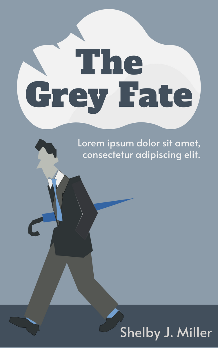 Book Cover template: The Grey Fate Book Cover (Created by Visual Paradigm Online's Book Cover maker)