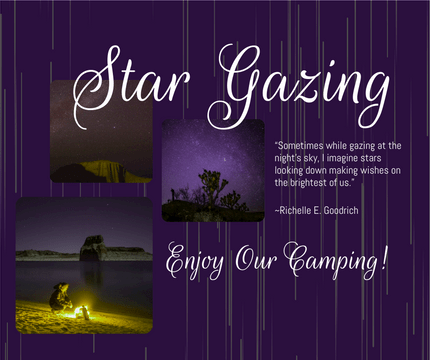 Star Gazing Camp Lifestyle Facebook Post