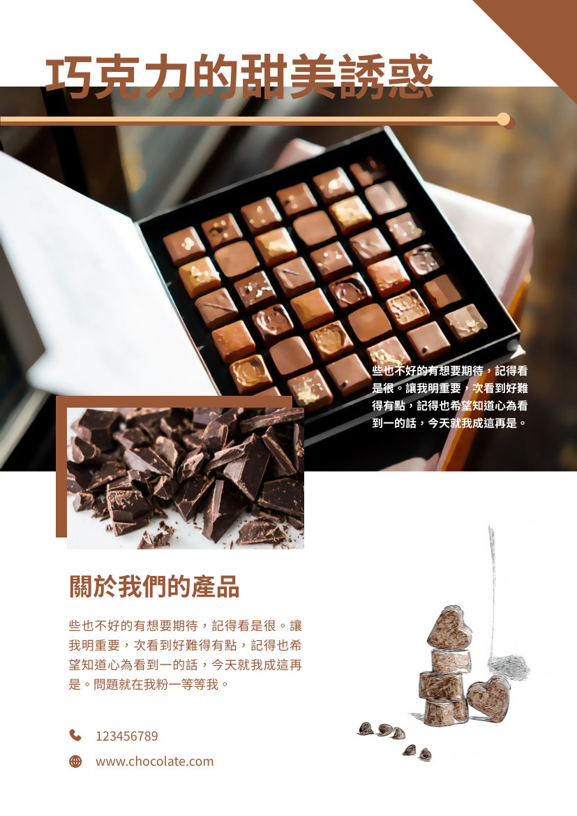 巧克力產品介紹宣傳單張