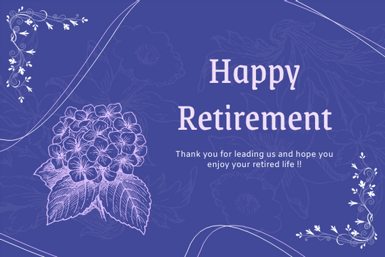 Greeting Card template: Happy Retirement Greeting Card (Created by Visual Paradigm Online's Greeting Card maker)