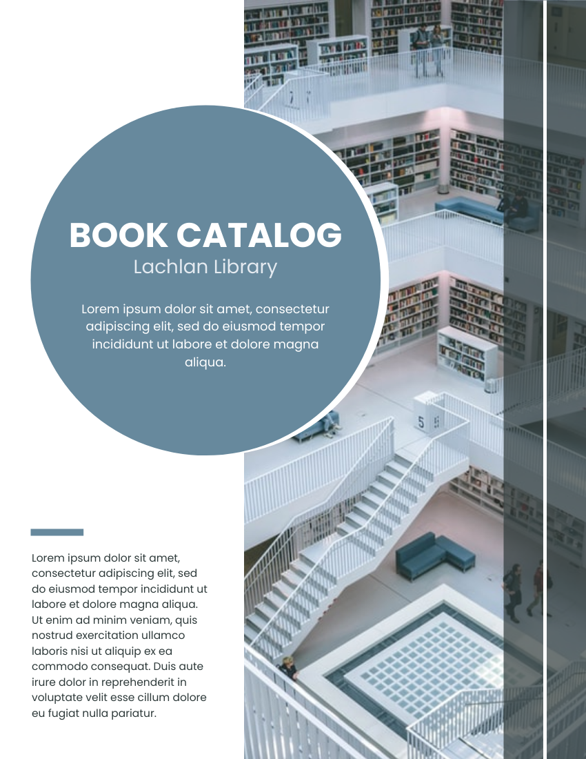 产品目录 模板。Library Book Catalog (由 Visual Paradigm Online 的产品目录软件制作)