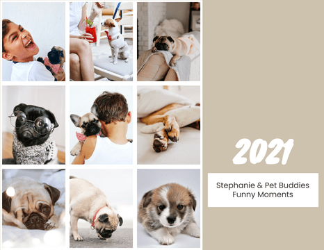 Pet Photo book template: 2021 Pet Buddies Photo Book (Created by InfoART's  marker)
