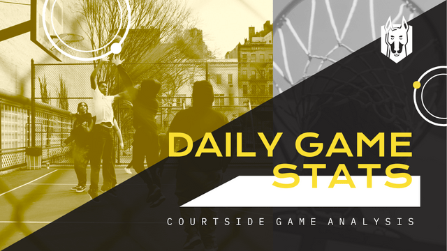 YouTube Thumbnail template: Basketball Daily Game Stats Sports YouTube Thumbnail (Created by InfoART's  marker)