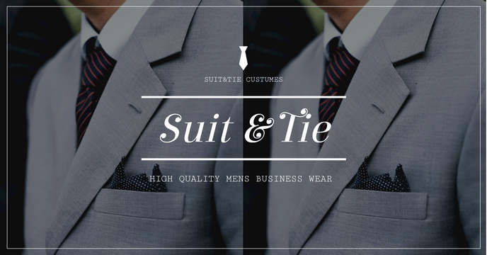 Grey Suit Photo Men's Wear Promotion Facebook Ad