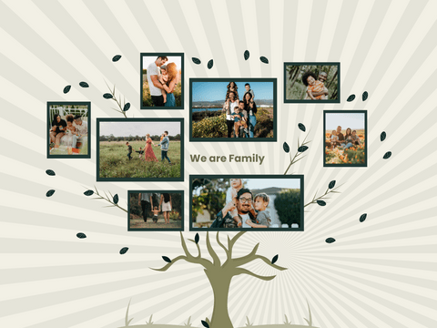 Family Tree template: We are Family Tree (Created by InfoART's  marker)