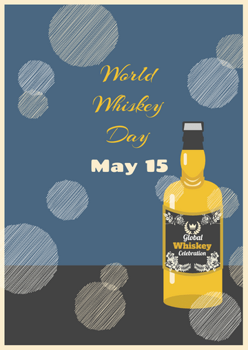 Editable flyers template:Graphic World Whiskey Day Flyer