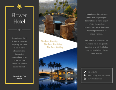 Brochure template: Hotel Introduction Brochure (Created by Visual Paradigm Online's Brochure maker)