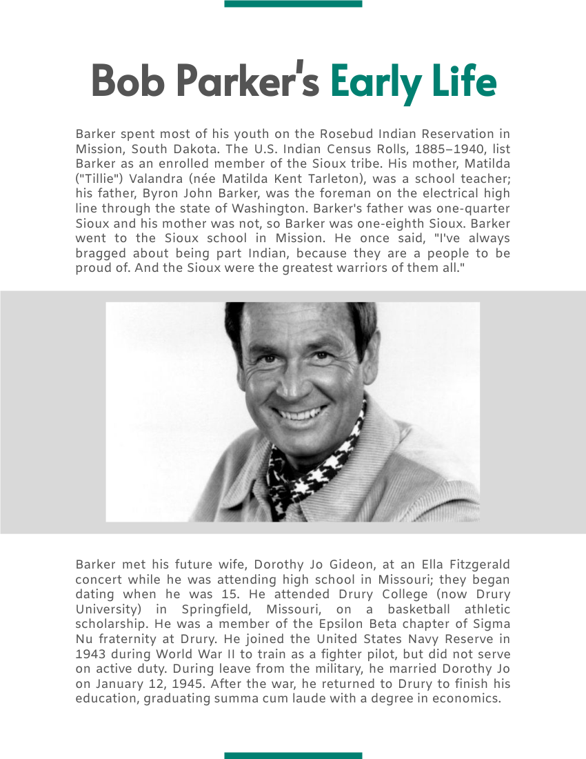 Bob Barker Biography