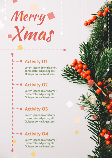 Editable flyers template:Christmas Activities Informative Flyer