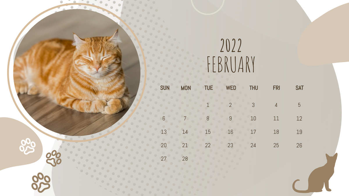 Calendar template: Pet Photo Calendar (Created by Visual Paradigm Online's Calendar maker)