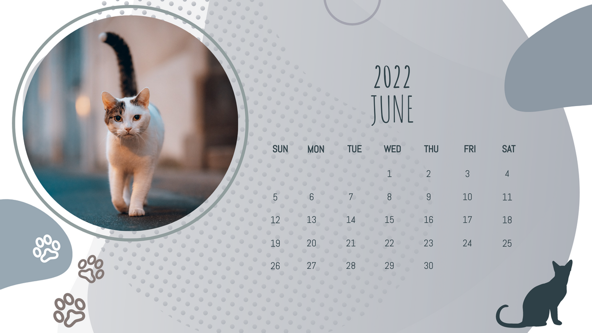 Calendar template: Pet Photo Calendar (Created by Visual Paradigm Online's Calendar maker)