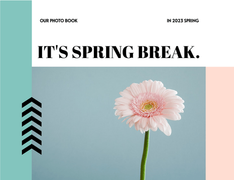 季节性照相簿 模板。Spring Break Seasonal Photo Book (由 Visual Paradigm Online 的季节性照相簿软件制作)