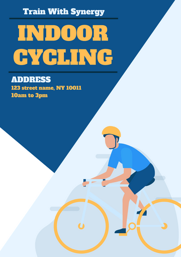 Posters (Sport) template: Indoor Cycling Poster (Created by Visual Paradigm Online's Posters (Sport) maker)