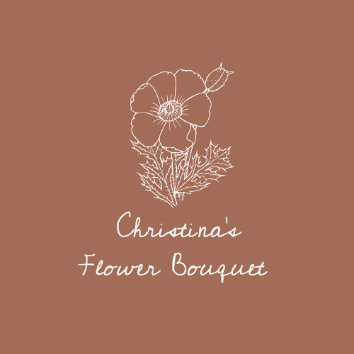 Logo template: Christina's Flowers Bouquet Logo (Created by Visual Paradigm Online's Logo maker)
