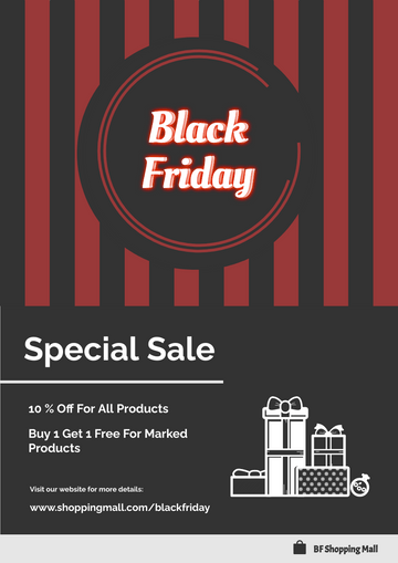 Editable flyers template:Black Friday Special Offer Flyer