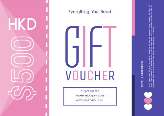 Gift Card template: Pink Boutique Discount Gift Card (Created by InfoART's Gift Card maker)