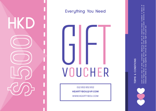 Editable giftcards template:Pink Boutique Discount Gift Card