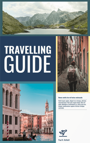 Editable bookcovers template:Travelling guide book cover