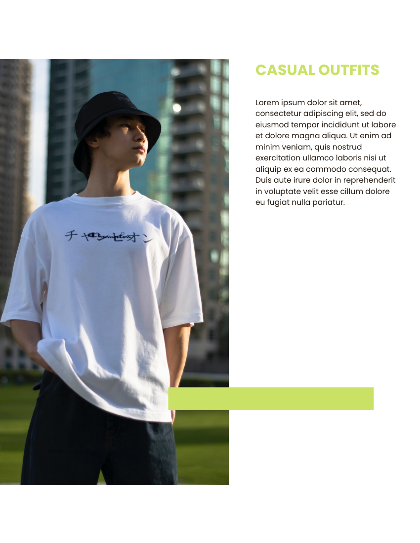 产品目录 模板。Clothing Catalog (由 Visual Paradigm Online 的产品目录软件制作)