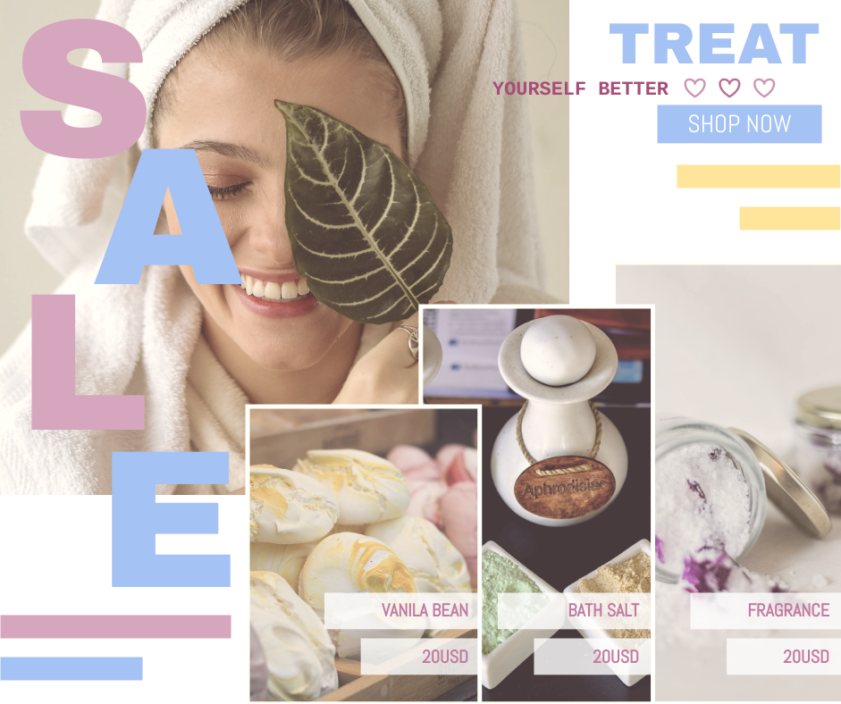 Facebook Post template: Bath Bomb Sale Facebook Post (Created by Visual Paradigm Online's Facebook Post maker)