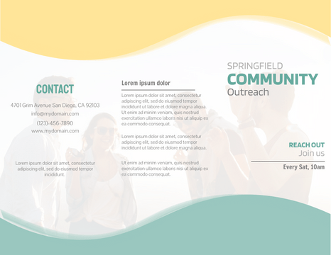 Brochure template: Community Outreach Brochure (Created by Visual Paradigm Online's Brochure maker)