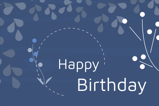 Editable greetingcards template:Happy Birthday Natural Style Greeting Card