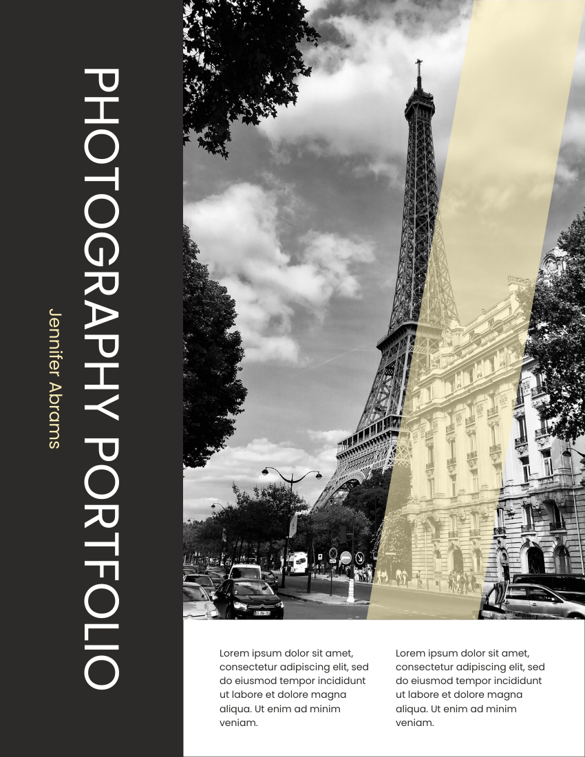 Personal Portfolio 模板。Minimal Photography Business Portfolio (由 Visual Paradigm Online 的Personal Portfolio软件制作)