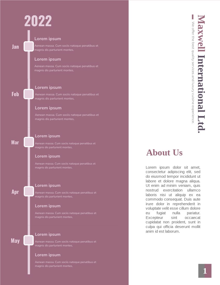 Report template: Burgundy Business Reports (Created by InfoART's Report maker)