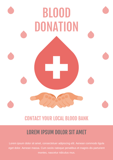 Flyers template: Blood Donation Flyer (Created by Visual Paradigm Online's Flyers maker)