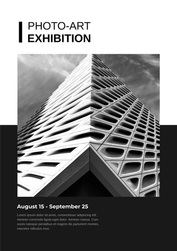 Editable posters template:Exhibition Poster