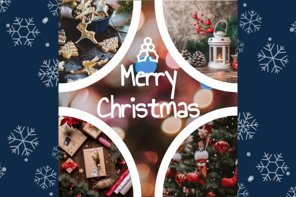 Greeting Card template: Christmas Photo collage Greeting Card (Created by InfoART's Greeting Card maker)