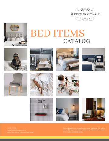 小冊子 模板。 Bed Items Catalog (由 Visual Paradigm Online 的小冊子軟件製作)