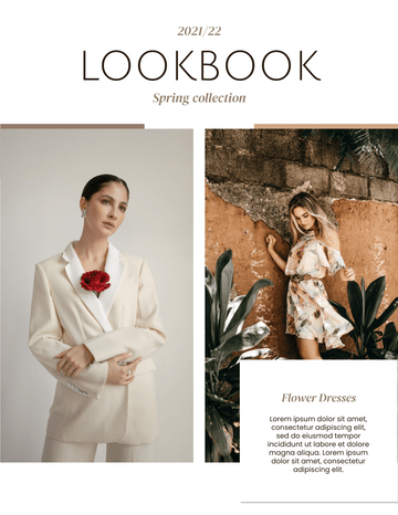 Lookbook template: Spring Collection Lookbook (Created by InfoART's  marker)